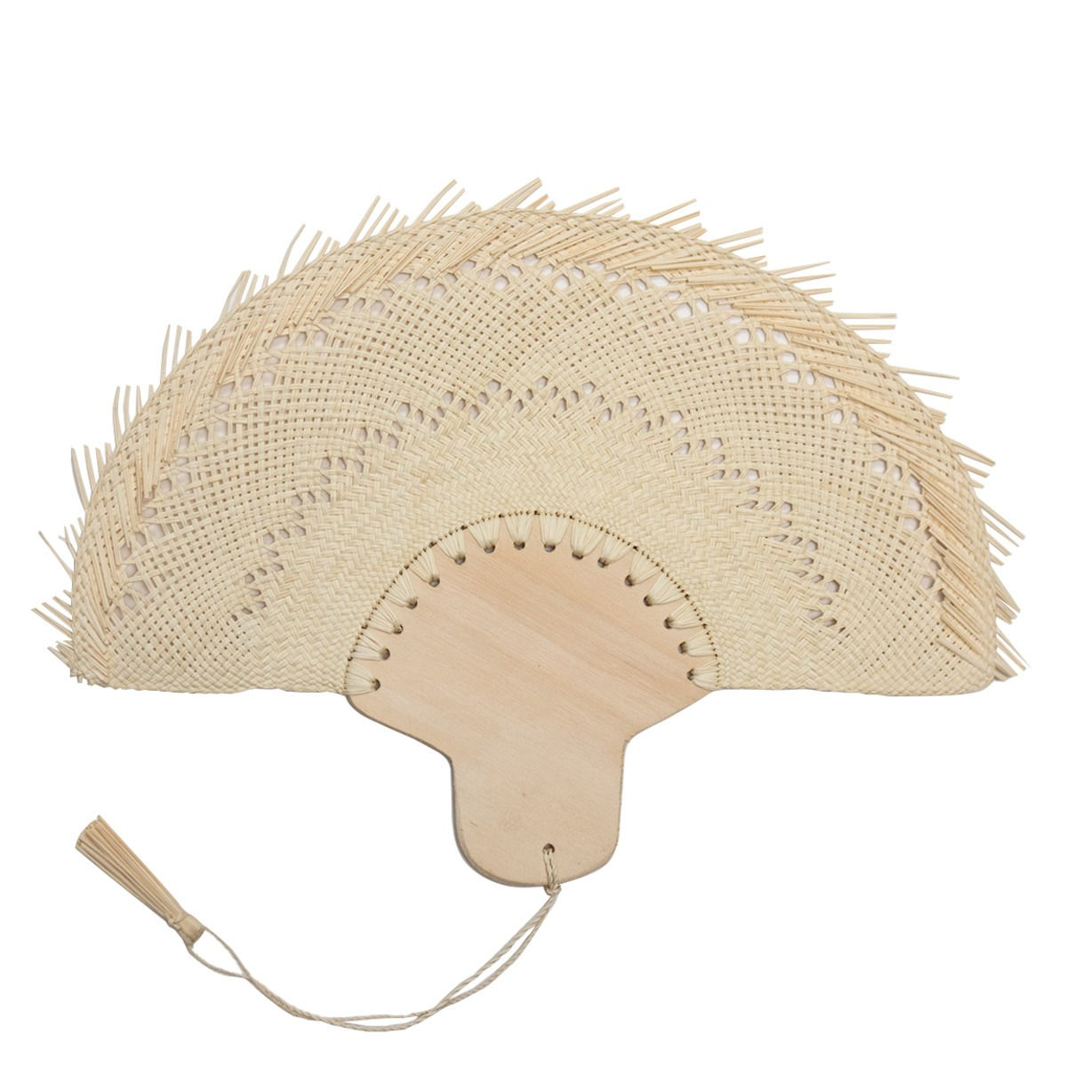 PALM AND WOOD FAN