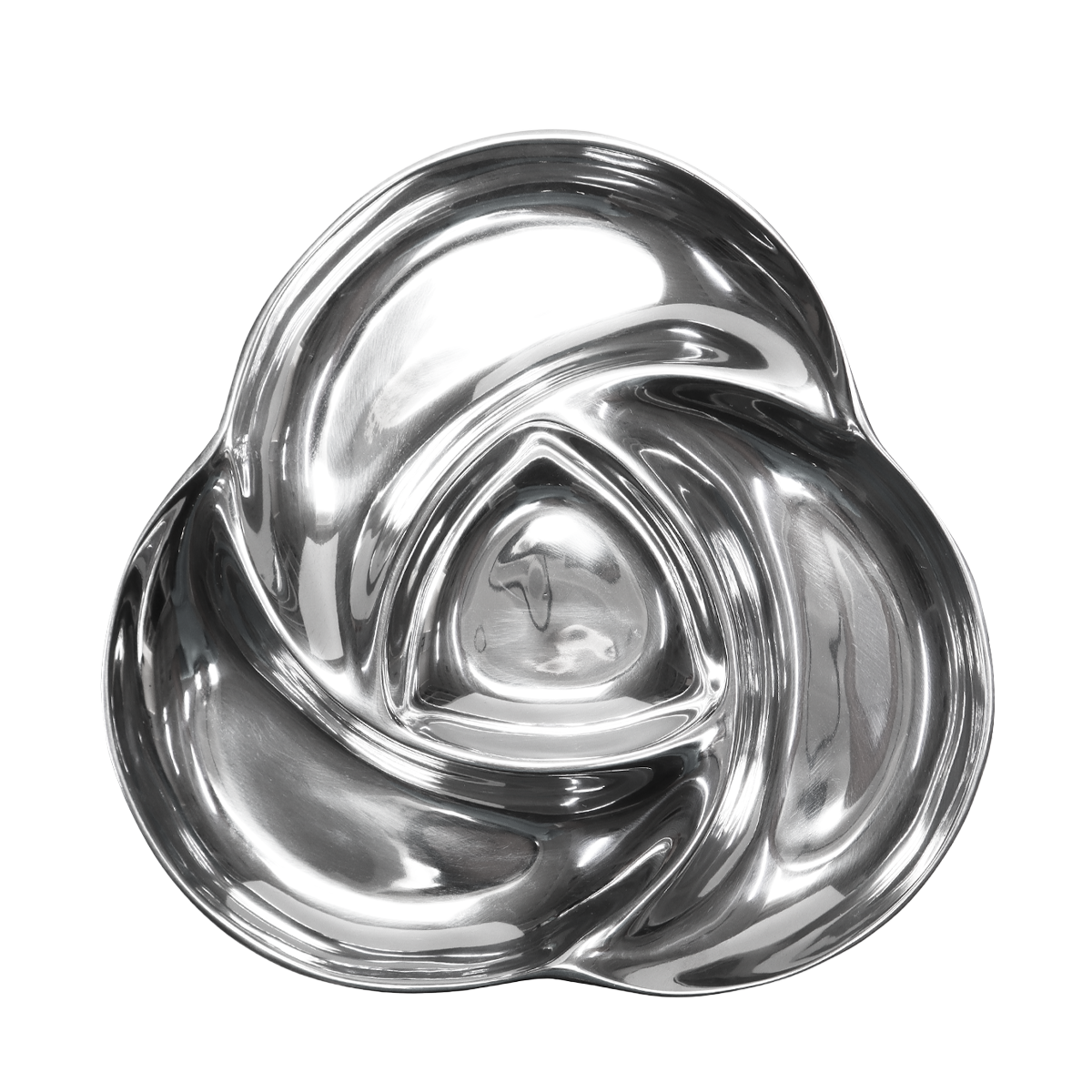 SWIRL PEWTER SNACK TRAY
