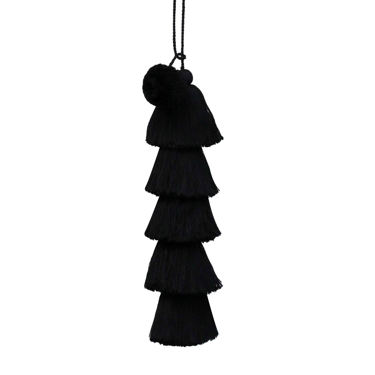 BLACK LAYERED TASSEL