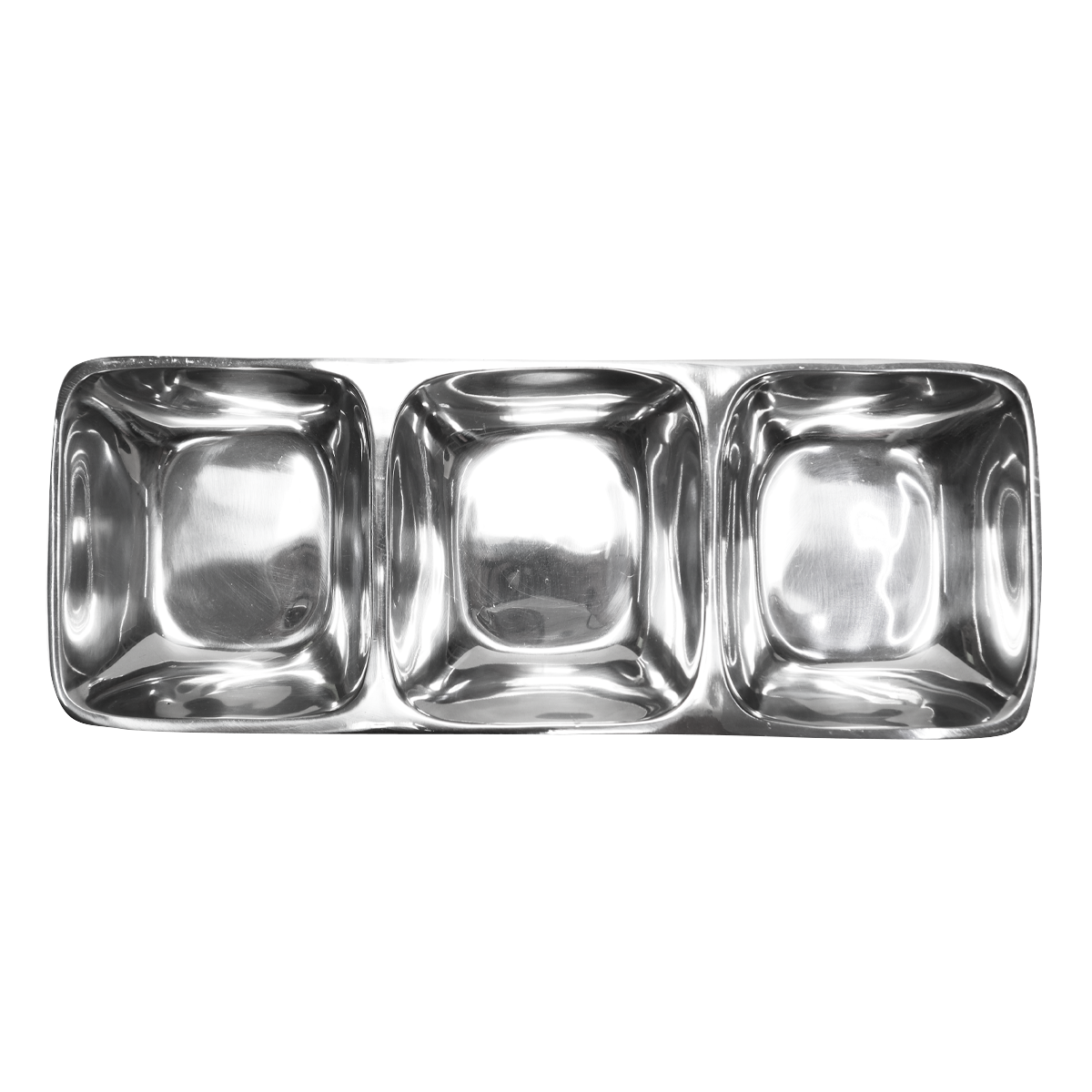 3 SECTION RECTANGLE PEWTER TRAY