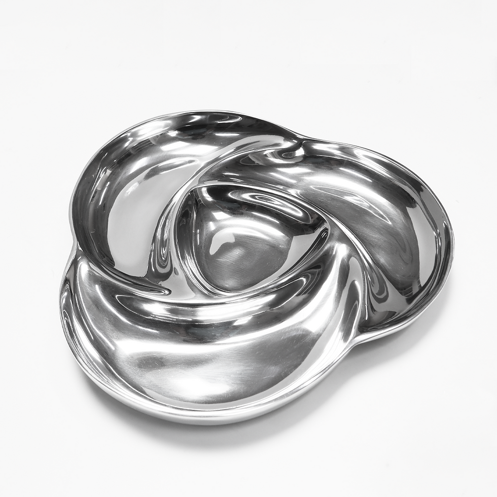 Thumbnail: SWIRL PEWTER SNACK TRAY