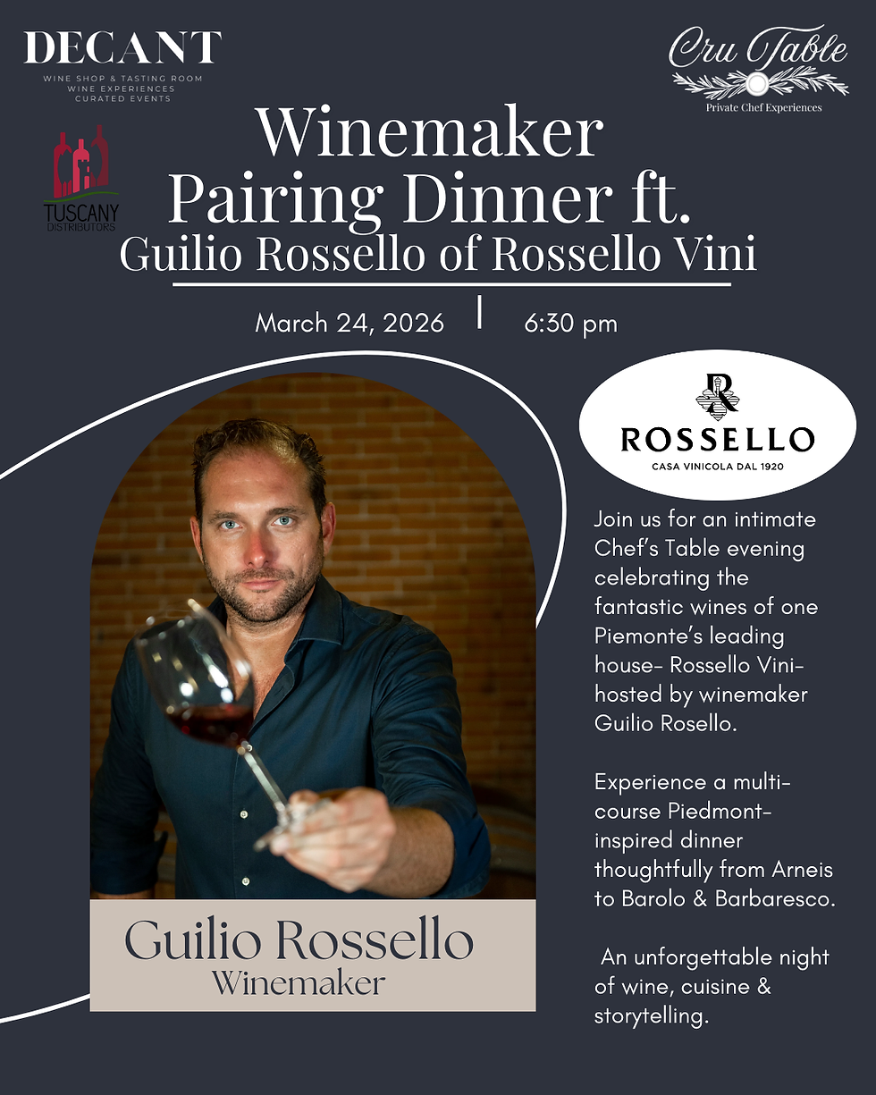 SOLD OUT- Winemaker Pairing Dinner ft. Guilio Rossello of Rossello Vini