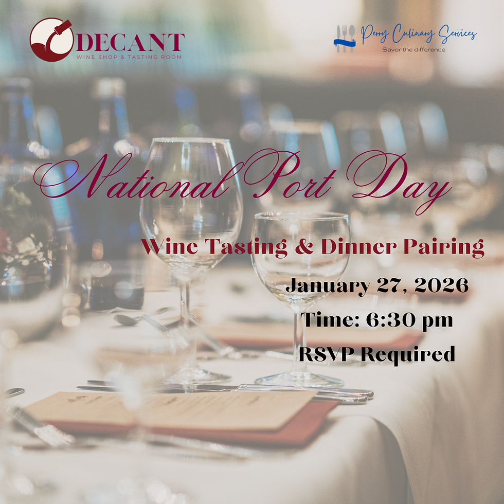 National Port Day Tasting and Pairing