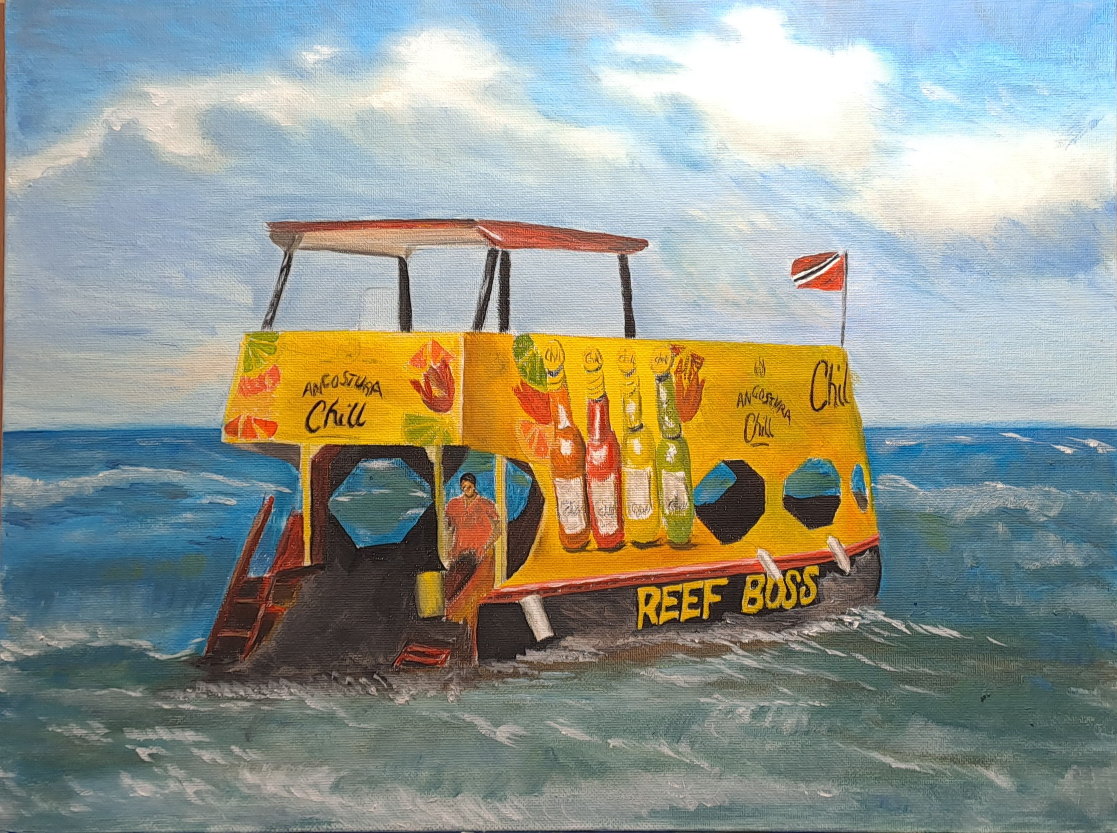 Reef Boss - Original Oil Painting