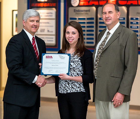 student receiving award