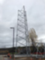 Lattice tower under construction