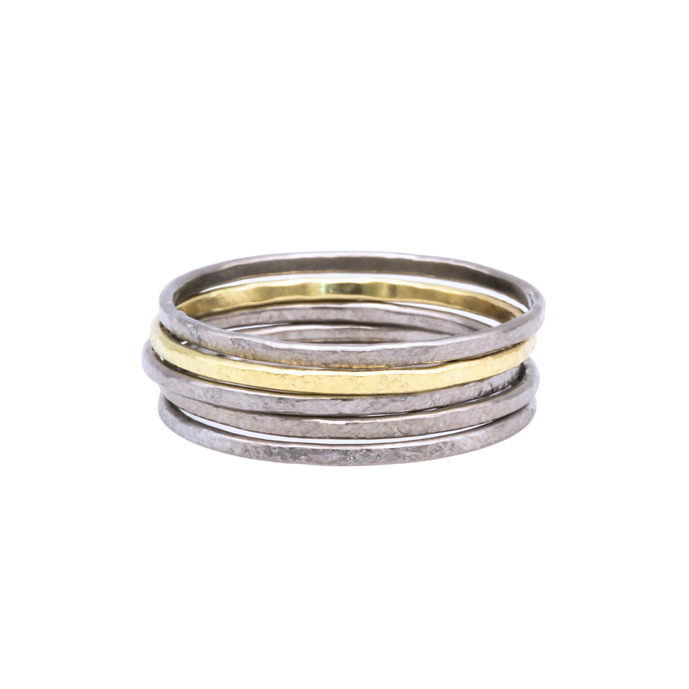 Thumbnail: Stackup rings steel/gold