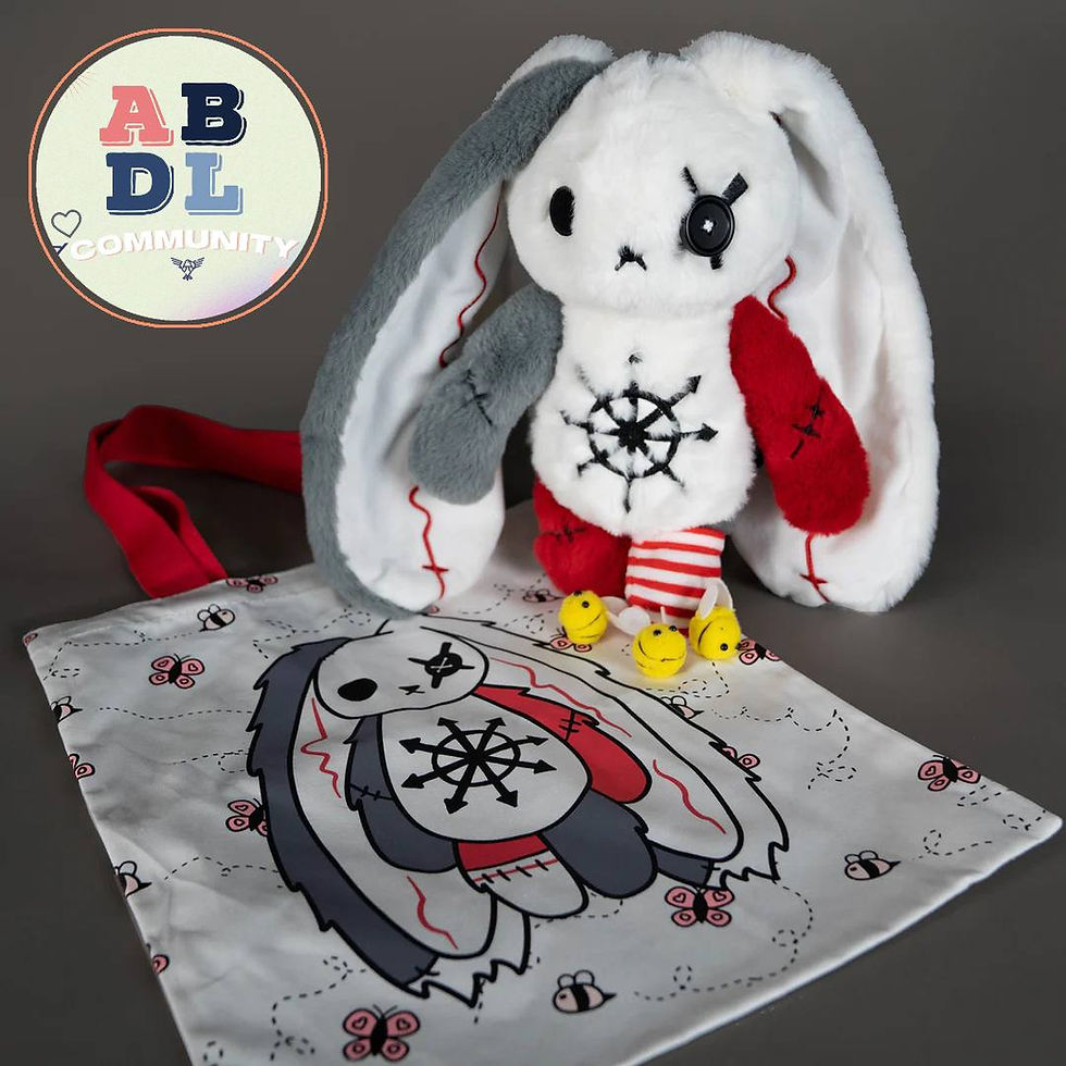 Miniature : Plushie Dreadful - ADHD Rabbit - Plush Stuffed Animal
