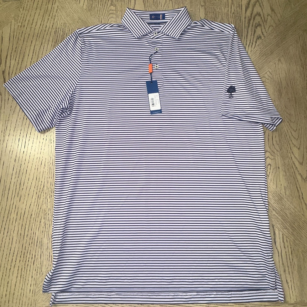 Thumbnail: Stitch Victory Stripe Polo M/L Size L Lavender Navy 10188-MB5
