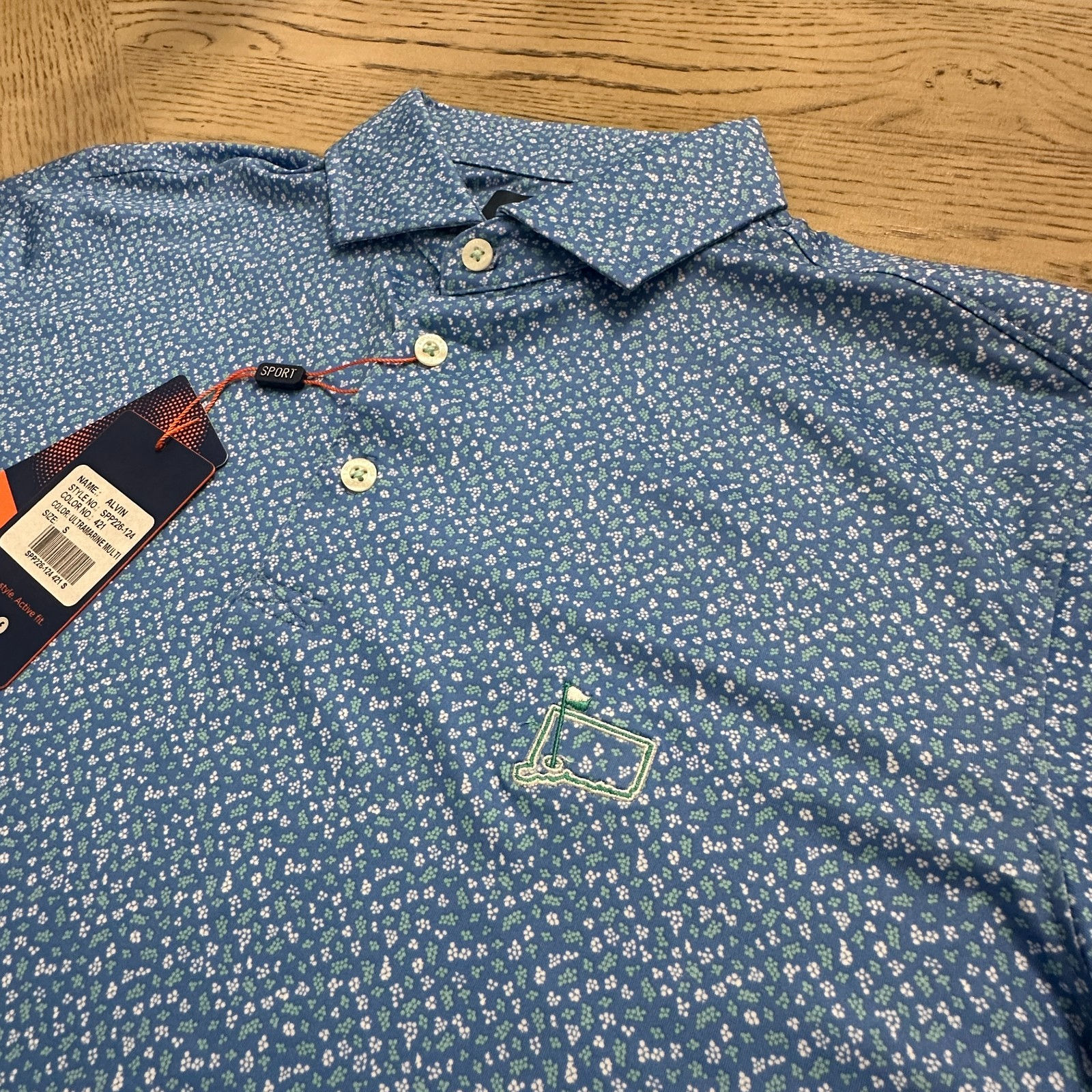 Donald Ross Sport Alvin Polo SIZE S Blue Print MP-PO-C1-00245