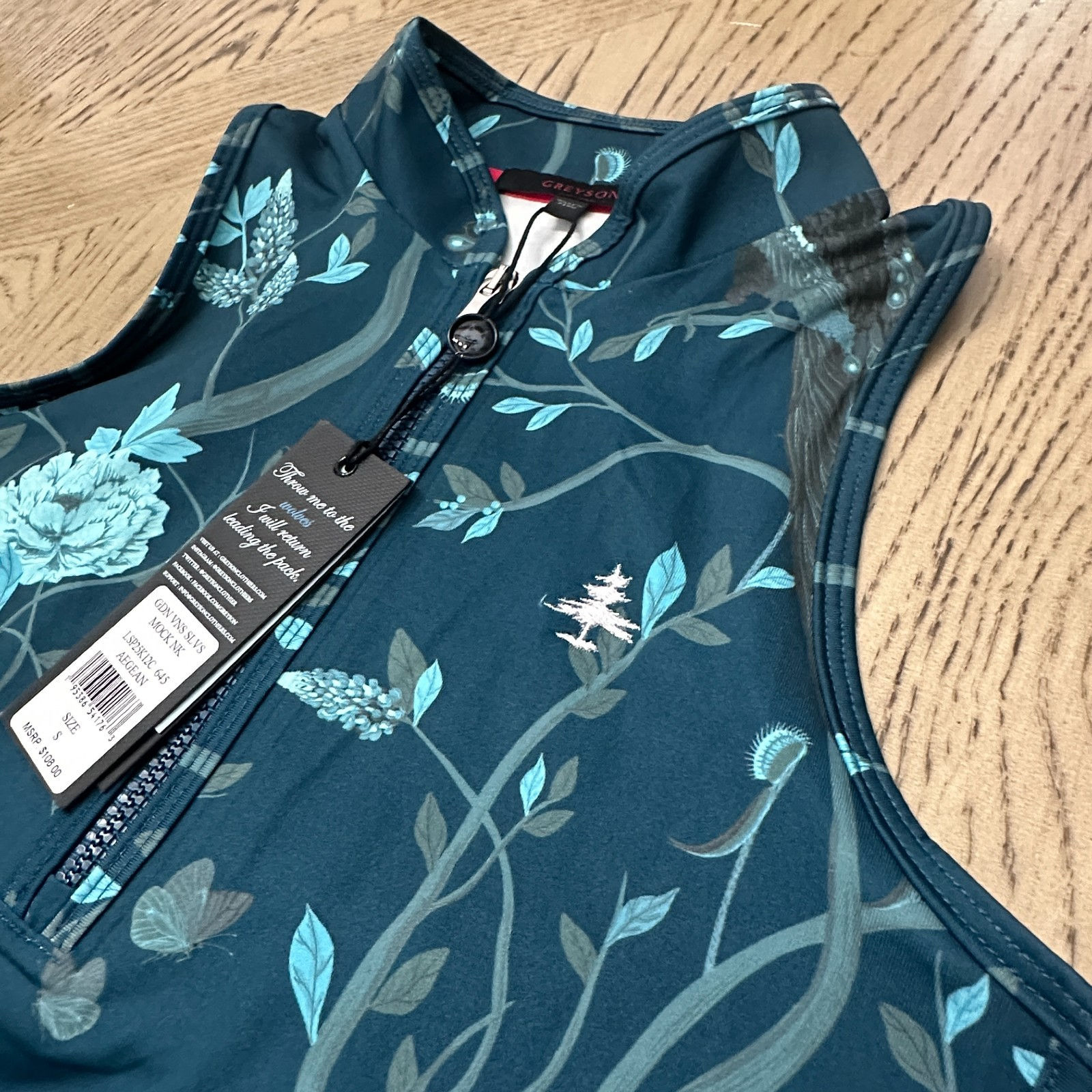 Greyson Women's Garden of Venus Sleeveless Size S Green 00495-L2