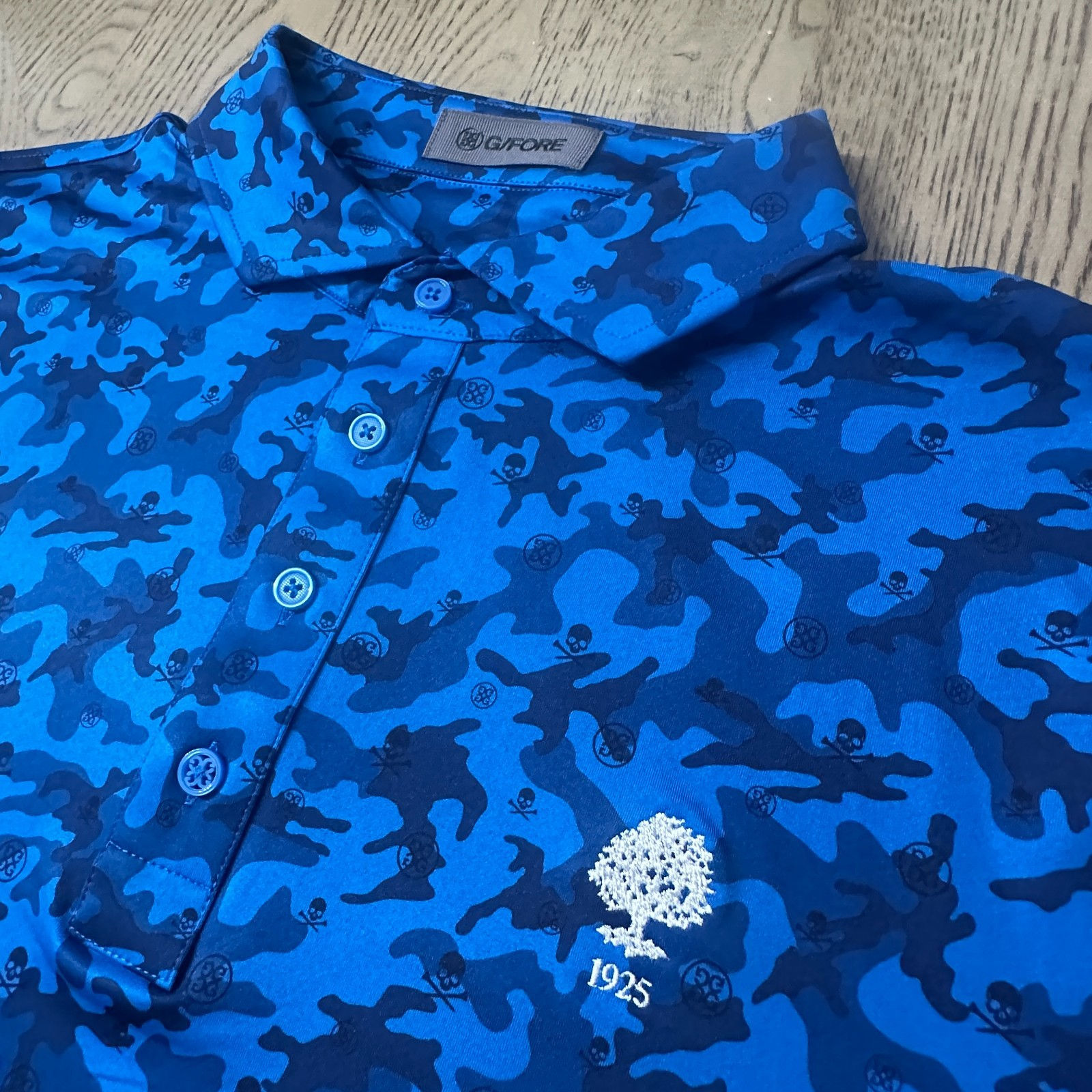 G/Fore Icon Tech Camo Polo Blue SIZE L 126-B