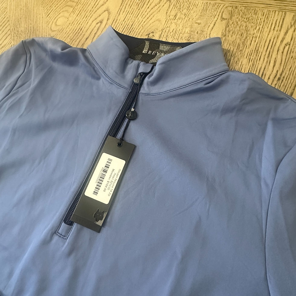 Thumbnail: Greyson Sequoia Quarter Zip Pullover Blue SIZE M 397-G