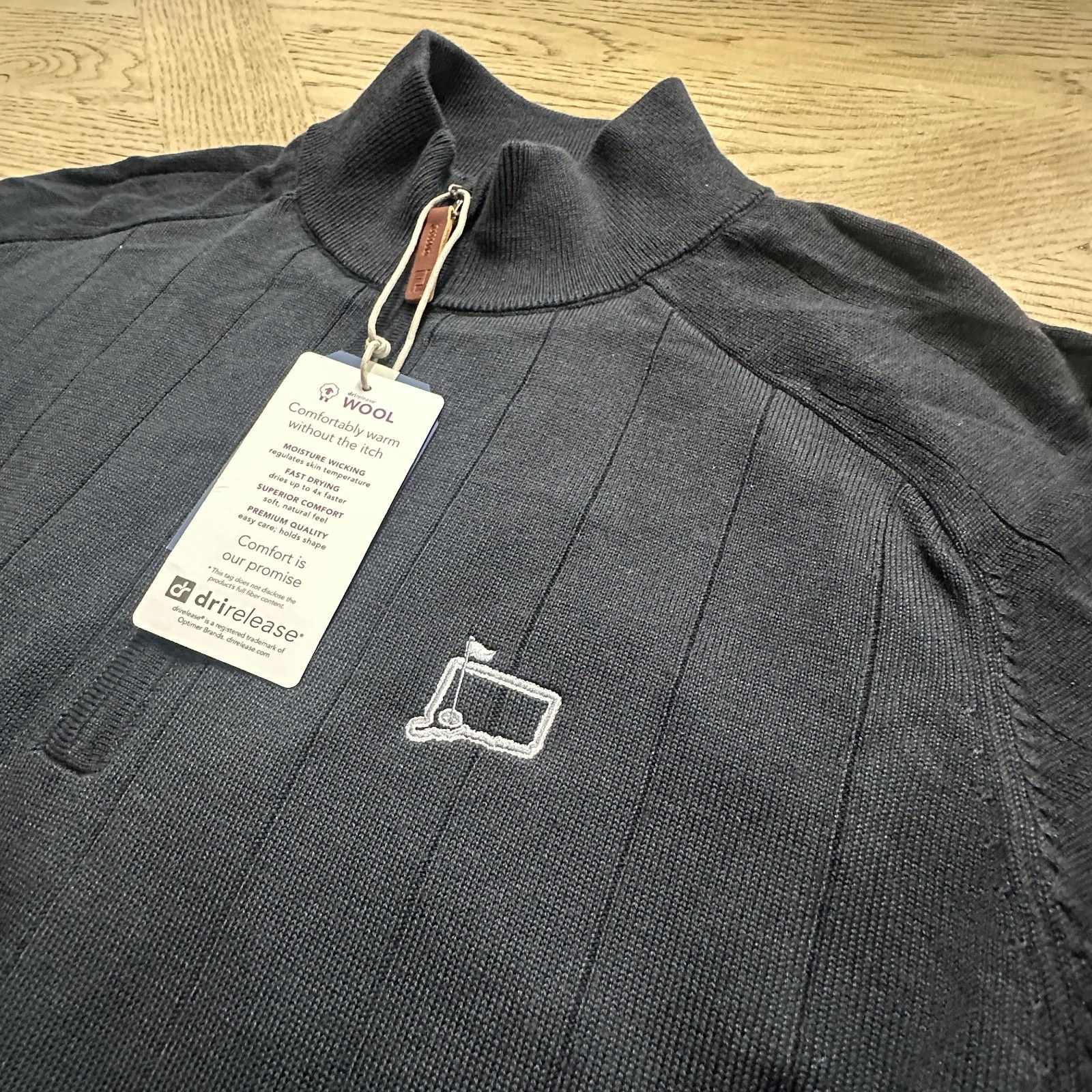 Footjoy Drop Needle Lined Sweater SIZE XL Black MP-OW-B1-00069