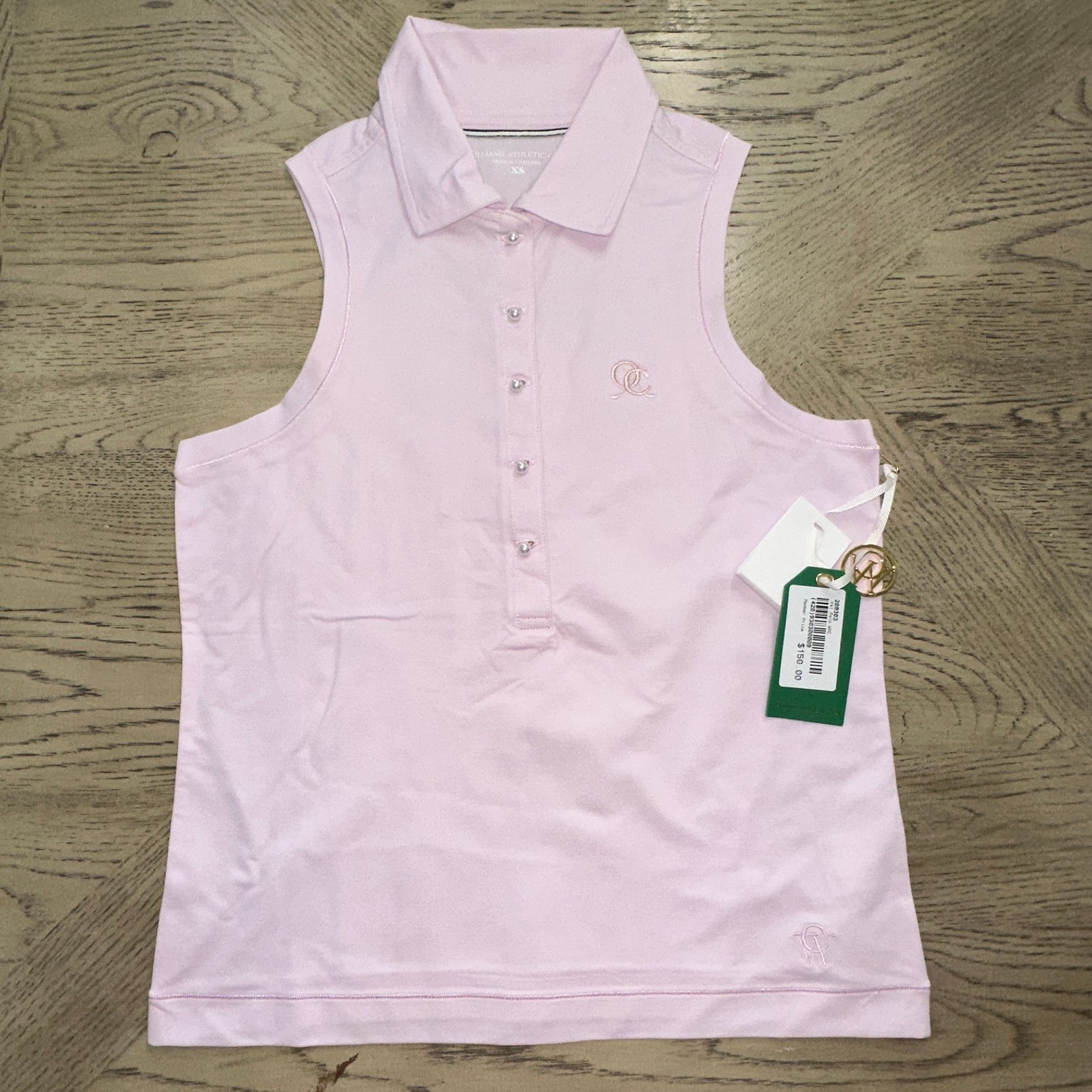 Williams Athletic Club Val Sleeveless Polo Pink SIZE XS 721-O
