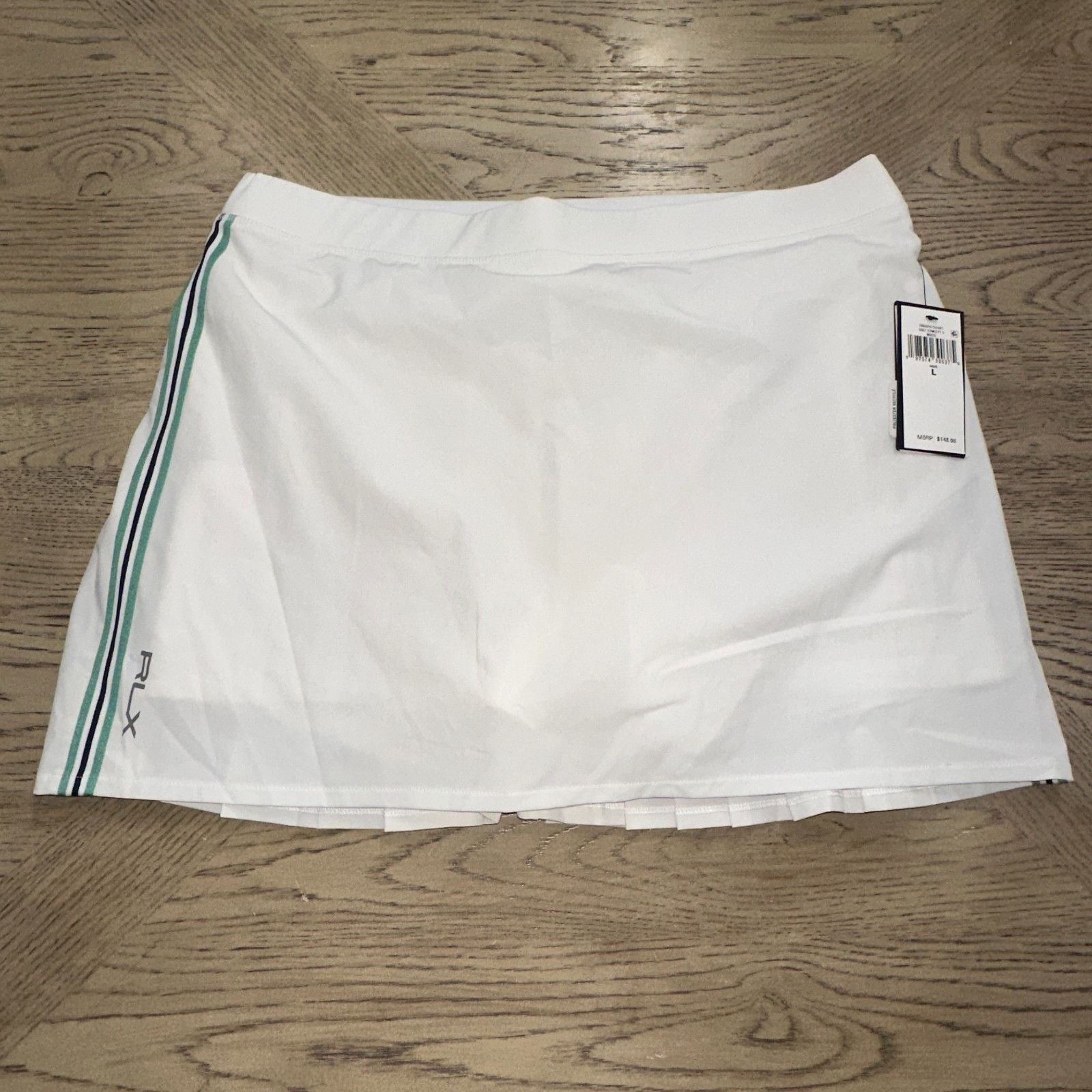 Polo RLX Back Pleated Solid Skort White SIZE L 995-W