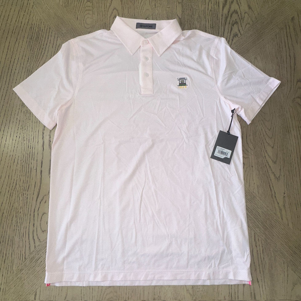 Thumbnail: G/Fore Fine Stretch Jacquard Polo Size M Pink 10158-MB5