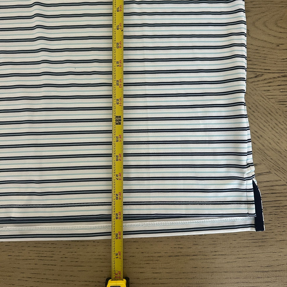 Thumbnail: Greyson Moab Polo SIZE L White Navy Teal MP-PO-A1-00041