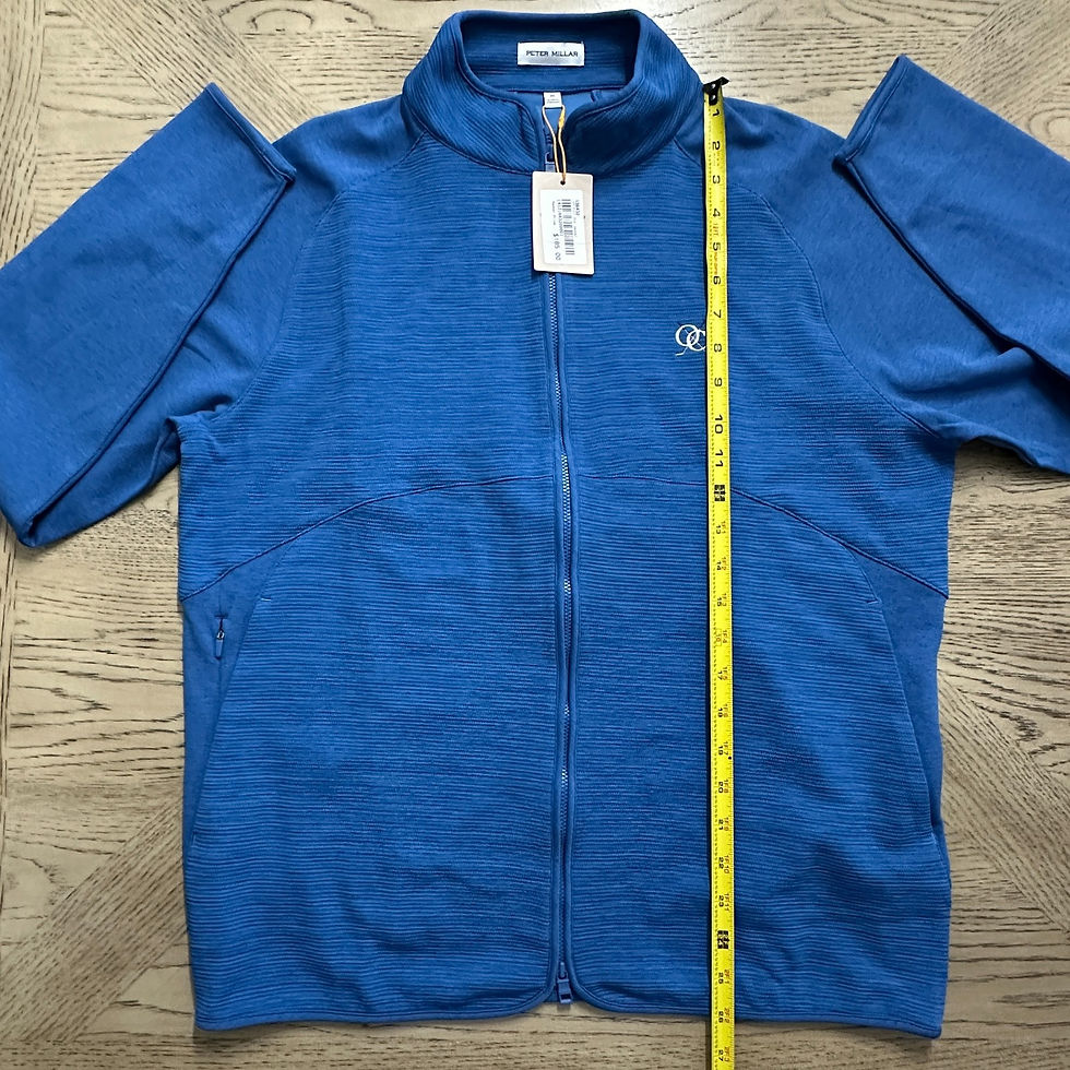 Thumbnail: Peter Millar Crown Comfort Quarter Zip Sweater SIZE M Blue 565-MP-OW-F2