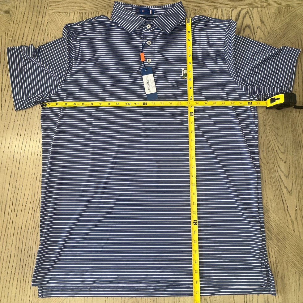 Thumbnail: Stitch Princeton Stripe Polo Size XL Navy White 10154-MB5