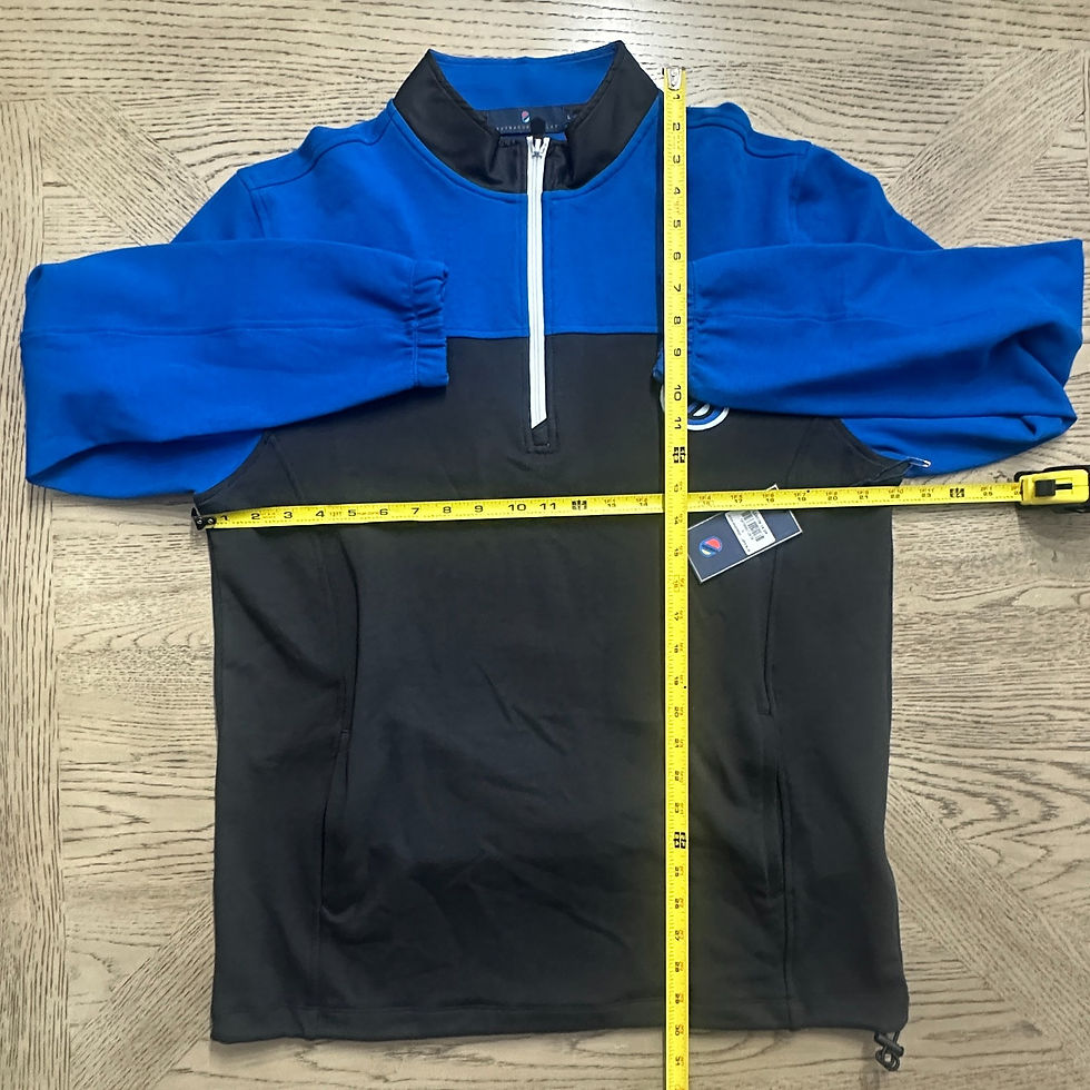 Thumbnail: Extracurricular 1/4 Zip Pullover Size L Blue 10121-MB3