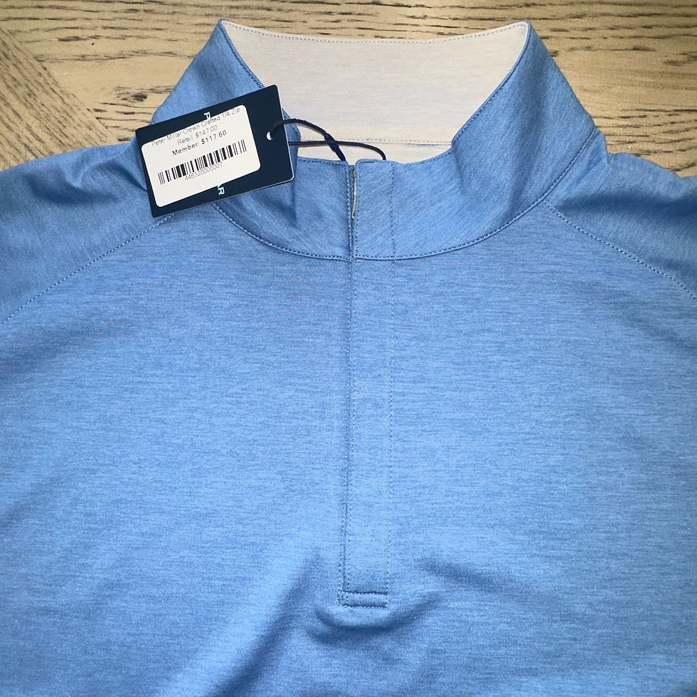 Thumbnail: Peter Millar Crown Crafted Stealth Quarter Zip Pullover Blue SIZE L 882-T