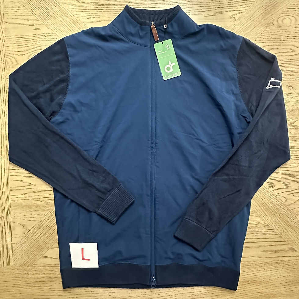 Thumbnail: Footjoy Hybrid Full Zip Sweater SIZE L Navy MP-OW-B1-00073