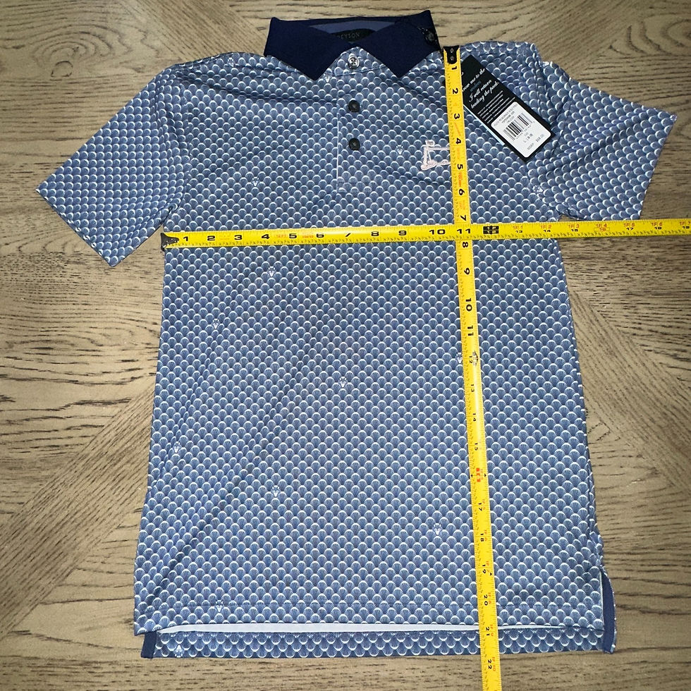 Thumbnail: Greyson Boys Ponderous Wolf Polo (8-9) Blue SIZE L 1339-Boys P