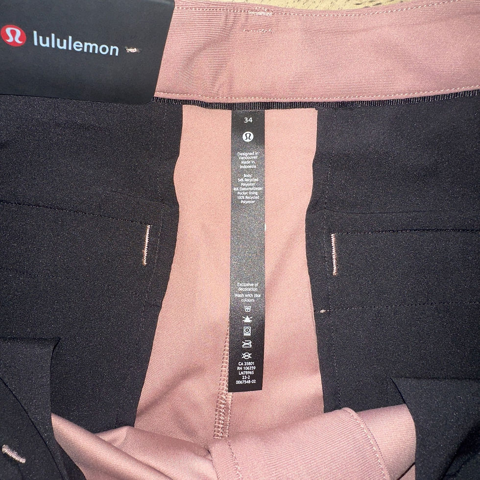 Thumbnail: Lululemon Commission Short Classic 9" Inseam Mauve SIZE 34 1028-H