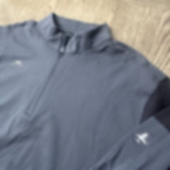 Radmor Colton Cap Stripe Q Zip Pullover Gray SIZE L 00509-MB4