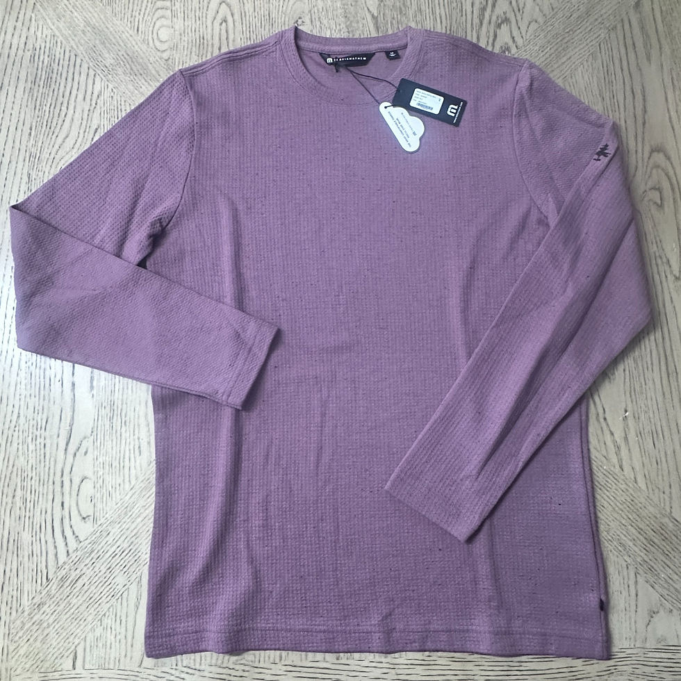 Thumbnail: Travis Mathew Cloud Waffle Crew Sweater Purple SIZE M 00461-MB3
