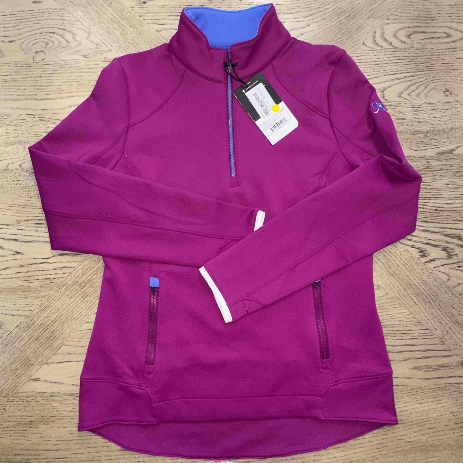Zero Restriction Sofia Quarter Zip Pullover Purple SIZE M 715-O