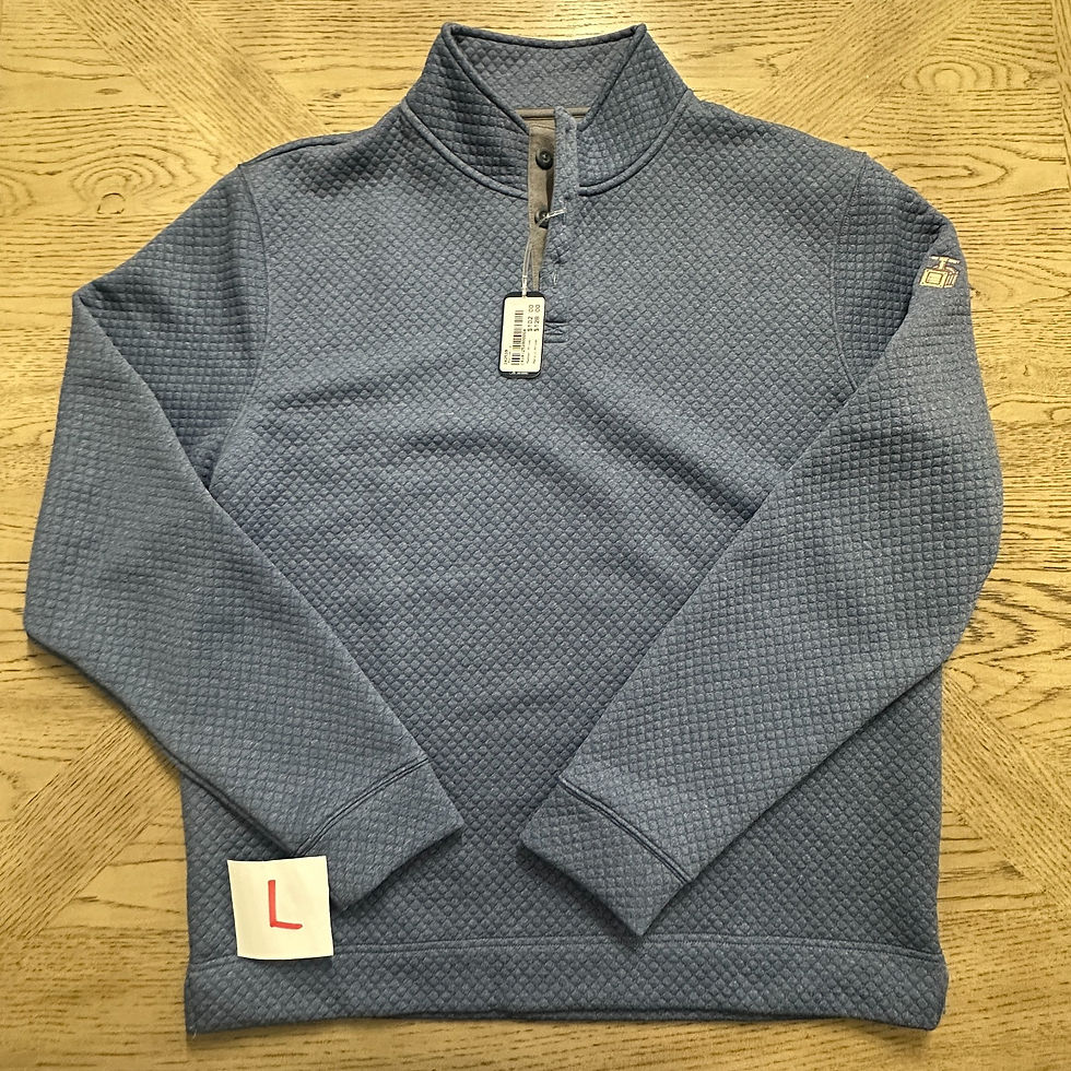 Thumbnail: Johnnie-O Rockwells Q Zip Pullover SIZE L Blue 00353-MP-OW-C3
