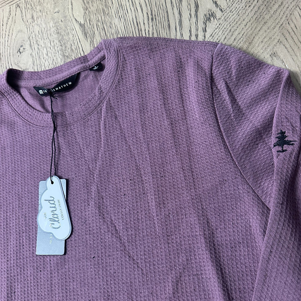 Thumbnail: Travis Mathew Cloud Waffle Crew Sweater Purple SIZE S 00460-MB3