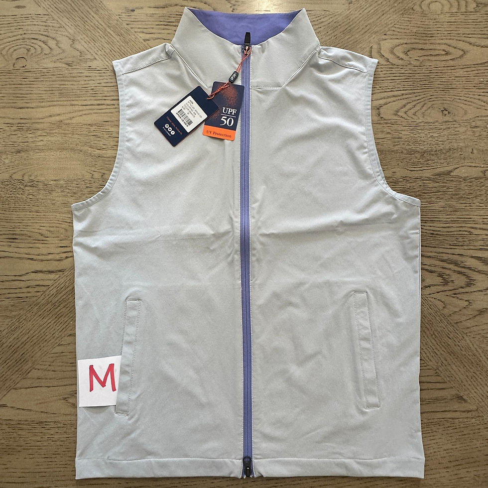 Thumbnail: Donald Ross Sport Jude Vest Full Zip Light Grey Size M 00396-MB-OW -F1