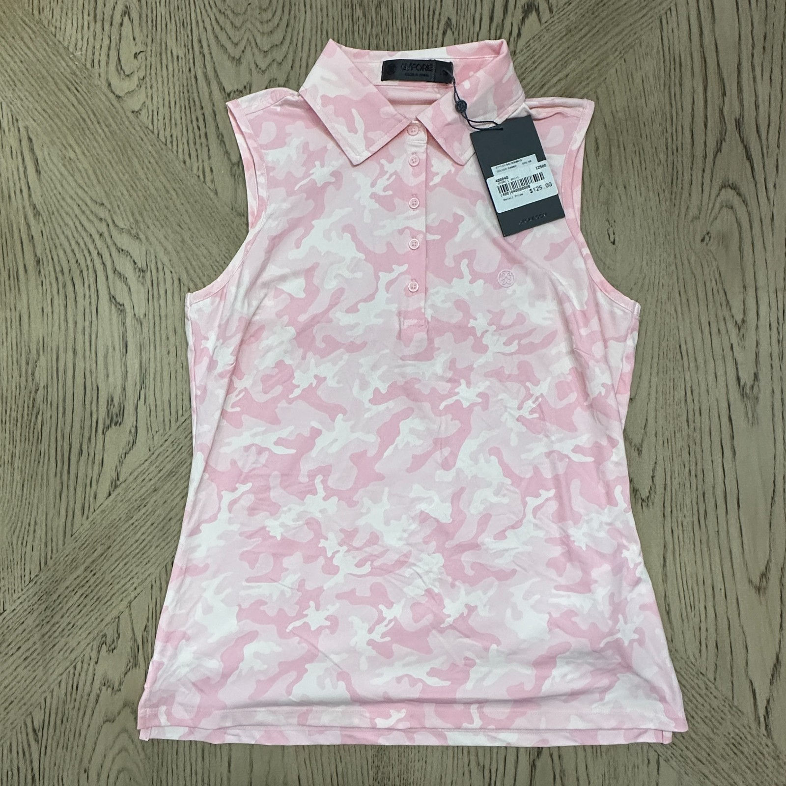 G/Fore Women's Silky Tech Nylon Camo Sleeveless Size XS Pink 00597-L1