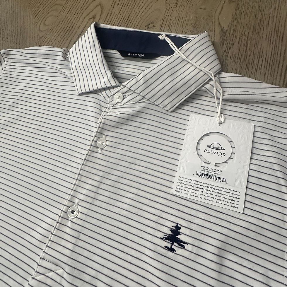 Thumbnail: Radmor Anderson Jacket Polo White Stripe SIZE S 00512-MB4