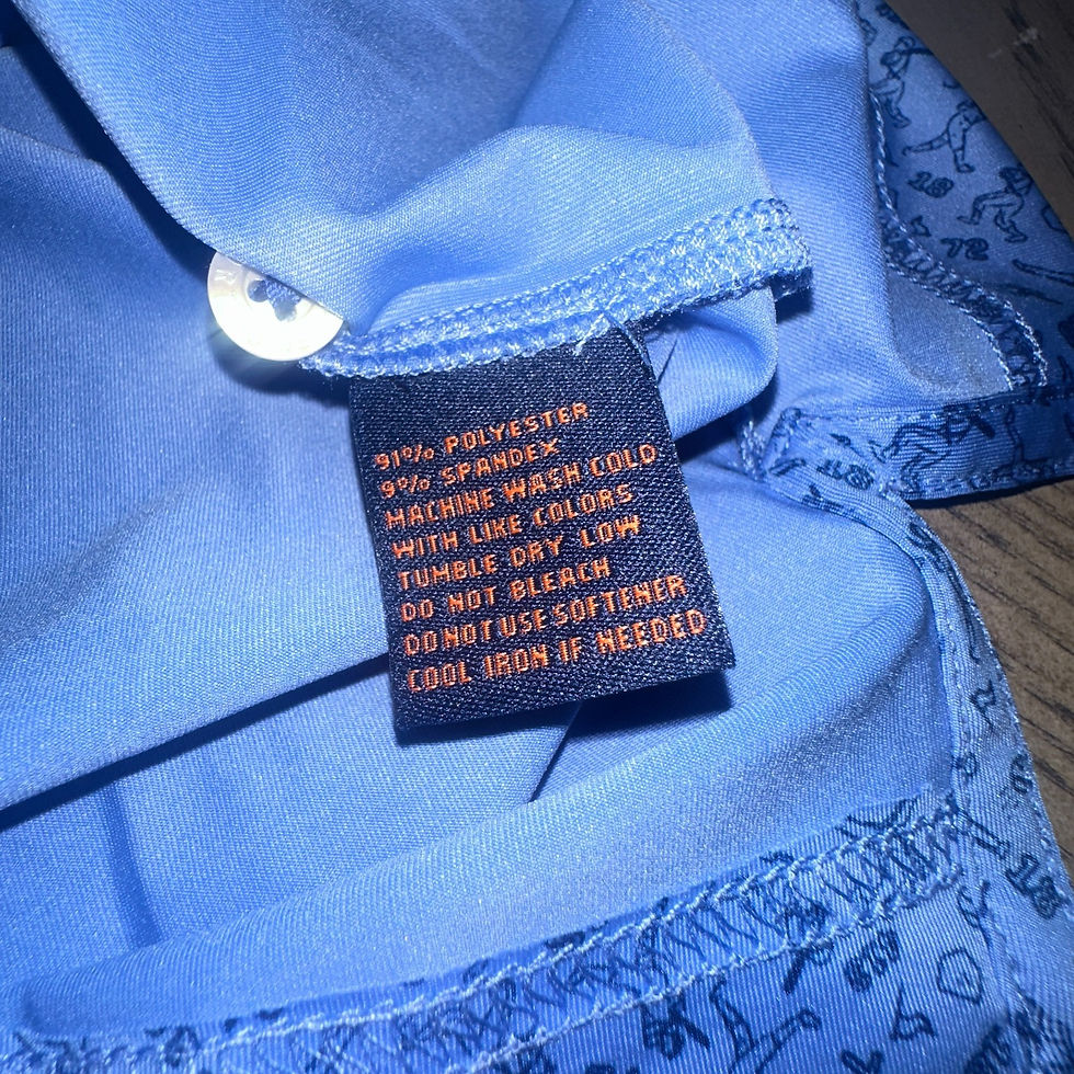 Thumbnail: Donald Ross Sport Gavin Print Polo Size L Blue 10194-MB5