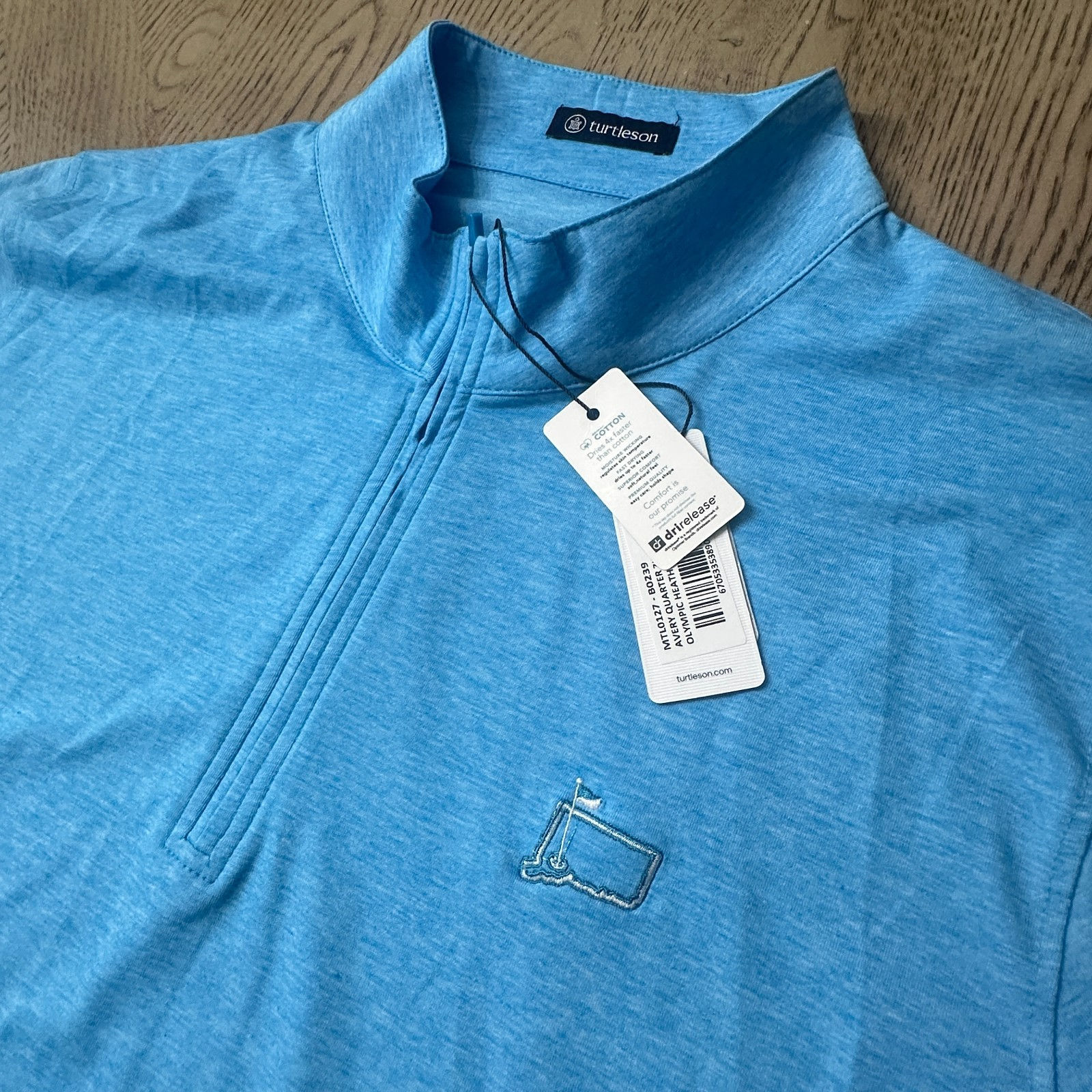 Turtleson Avery Quarter Zip Pullover Blue SIZE M 373-G