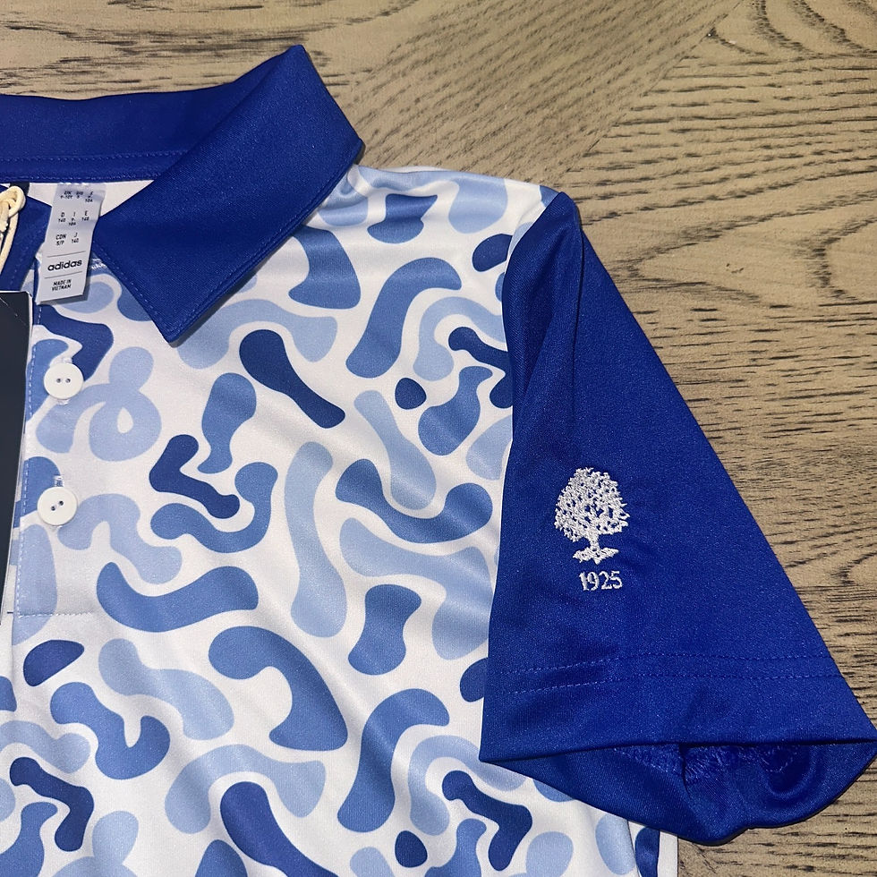 Thumbnail: Adidas Boys Be Ready Print Polo (9-10) Blue SIZE S 1295-Boys