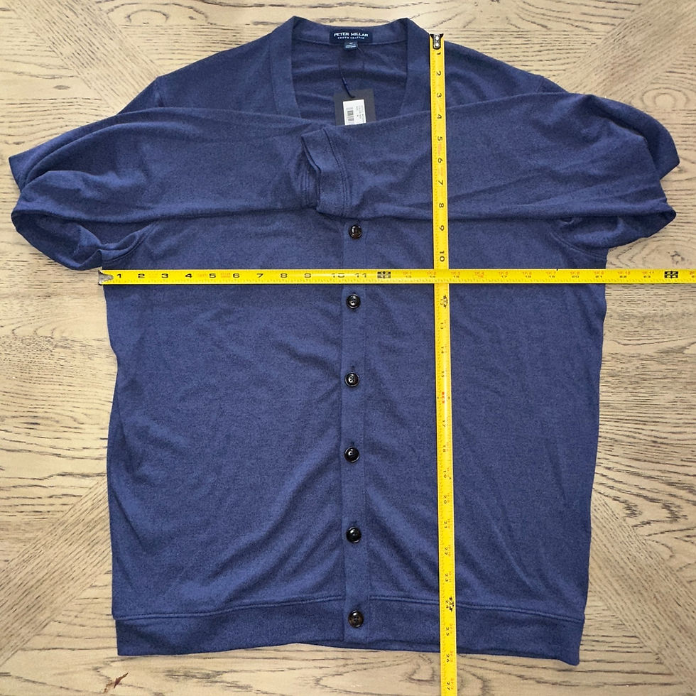 Thumbnail: Peter Millar Crown Crafted Button Front Cardigan Sweater Blue SIZE M 514-K