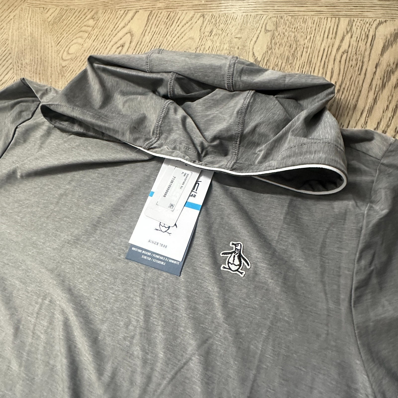 Penguin by Munsingwear Heather Hoodie Size XL Gray 10087-MB2