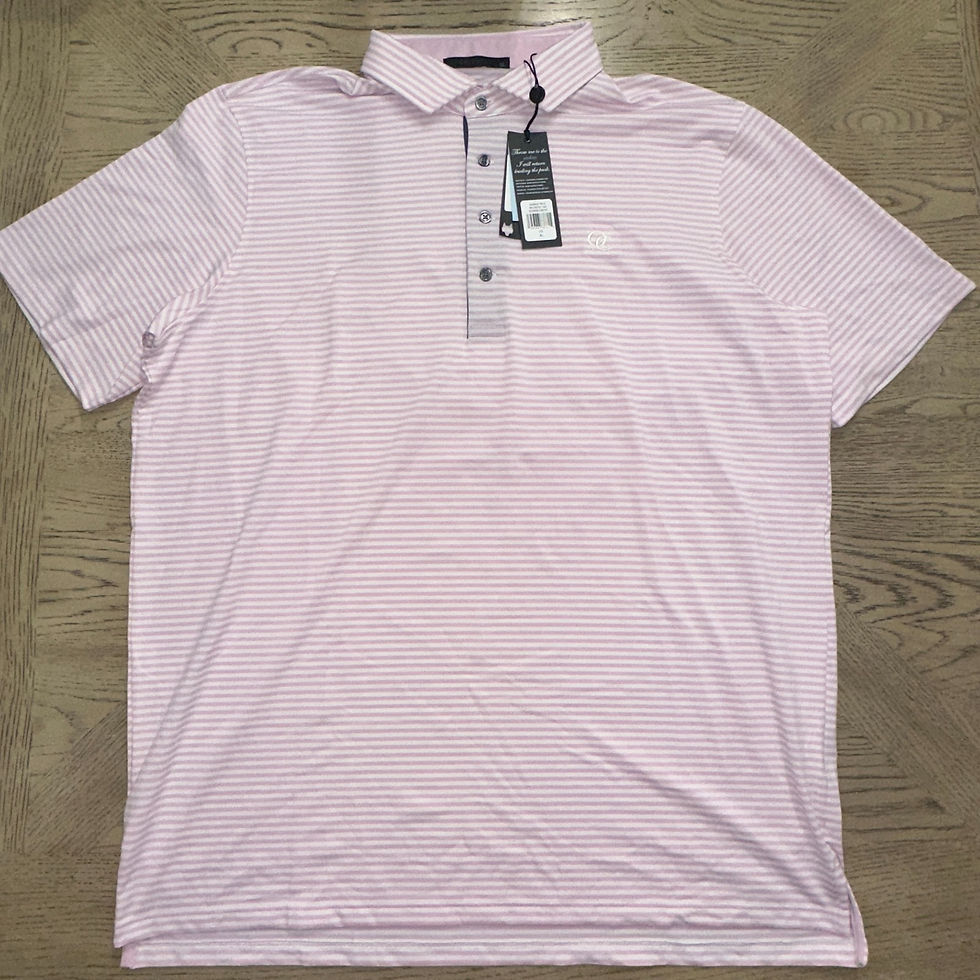Thumbnail: Greyson Quogue Stripe Polo Sunrise Arctic Multicolor SIZE XL 553-L