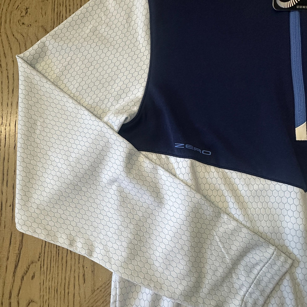 Thumbnail: Zero Restriction Hex Quarter Zip Pullover Blue SIZE S 180-C