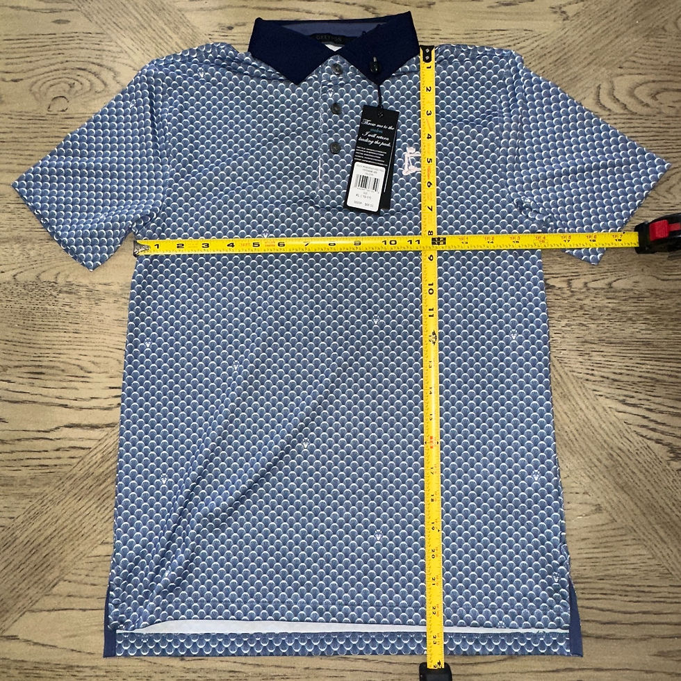 Thumbnail: Greyson Boys Ponderous Wolf Polo (10-11) Blue SIZE XL 1376-Boys P