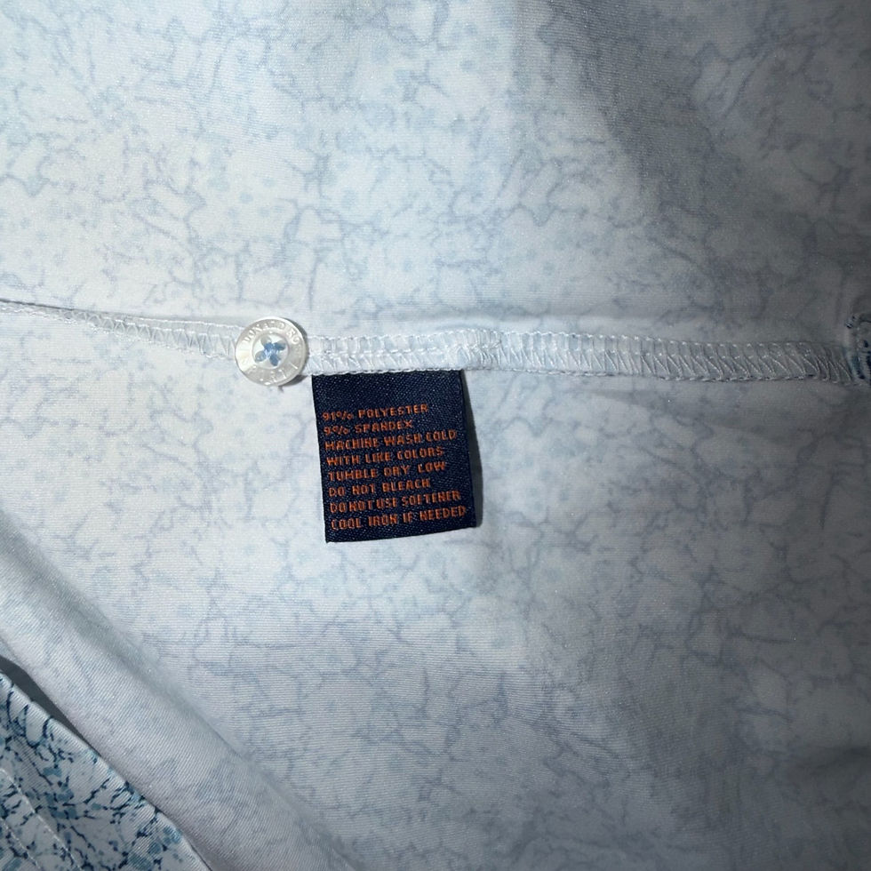 Thumbnail: Donald Ross Keith Sport Performance Polo White/Denim/Neptune Size XL VY-0144-BB