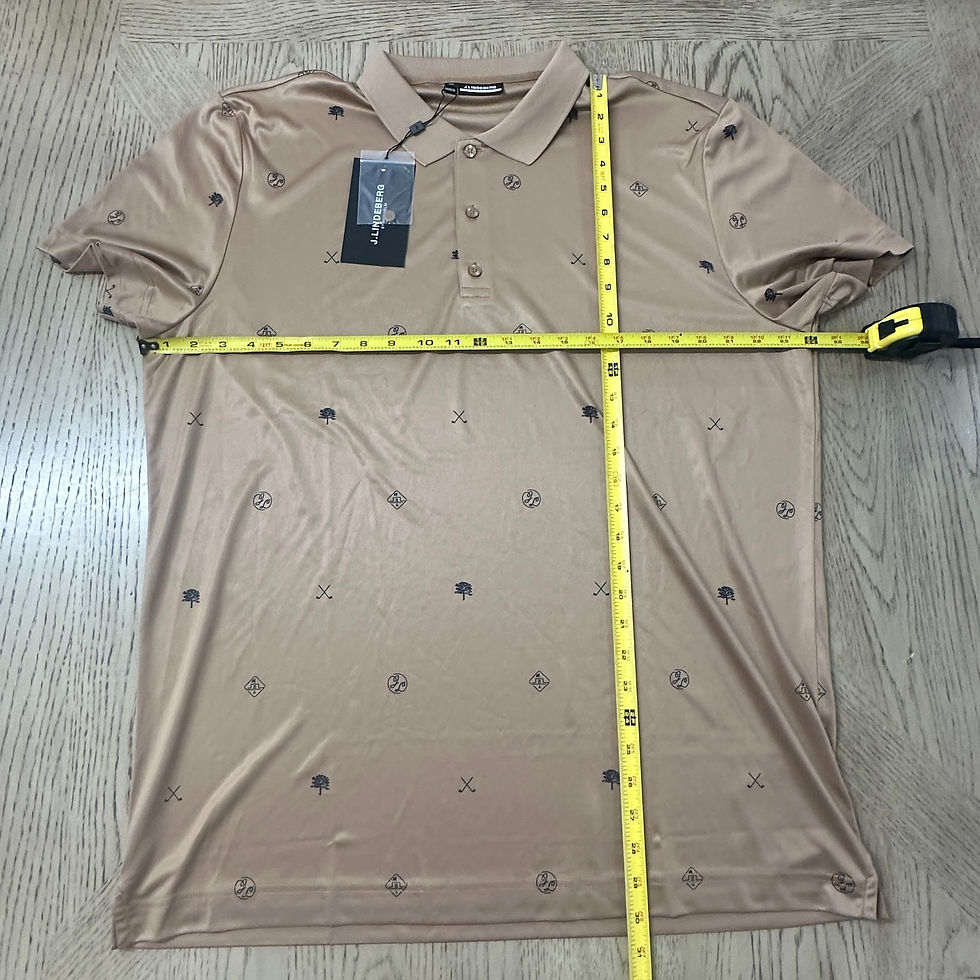 Thumbnail: J Lindeberg Clubhouse Motif Shortsleeve Polo Size XXL Tan 10075-MP4