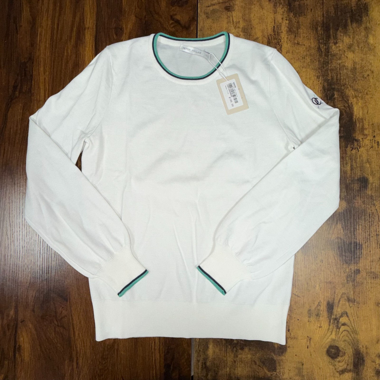 Peter Millar Crew Neck Sweater White Size XS VY-0012-AA