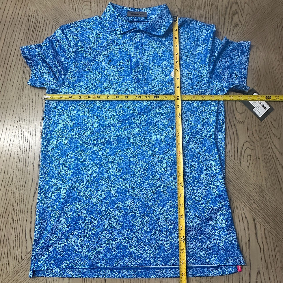 Thumbnail: G/Fore Hydrangea Tech Polo Blue SIZE S 131-B