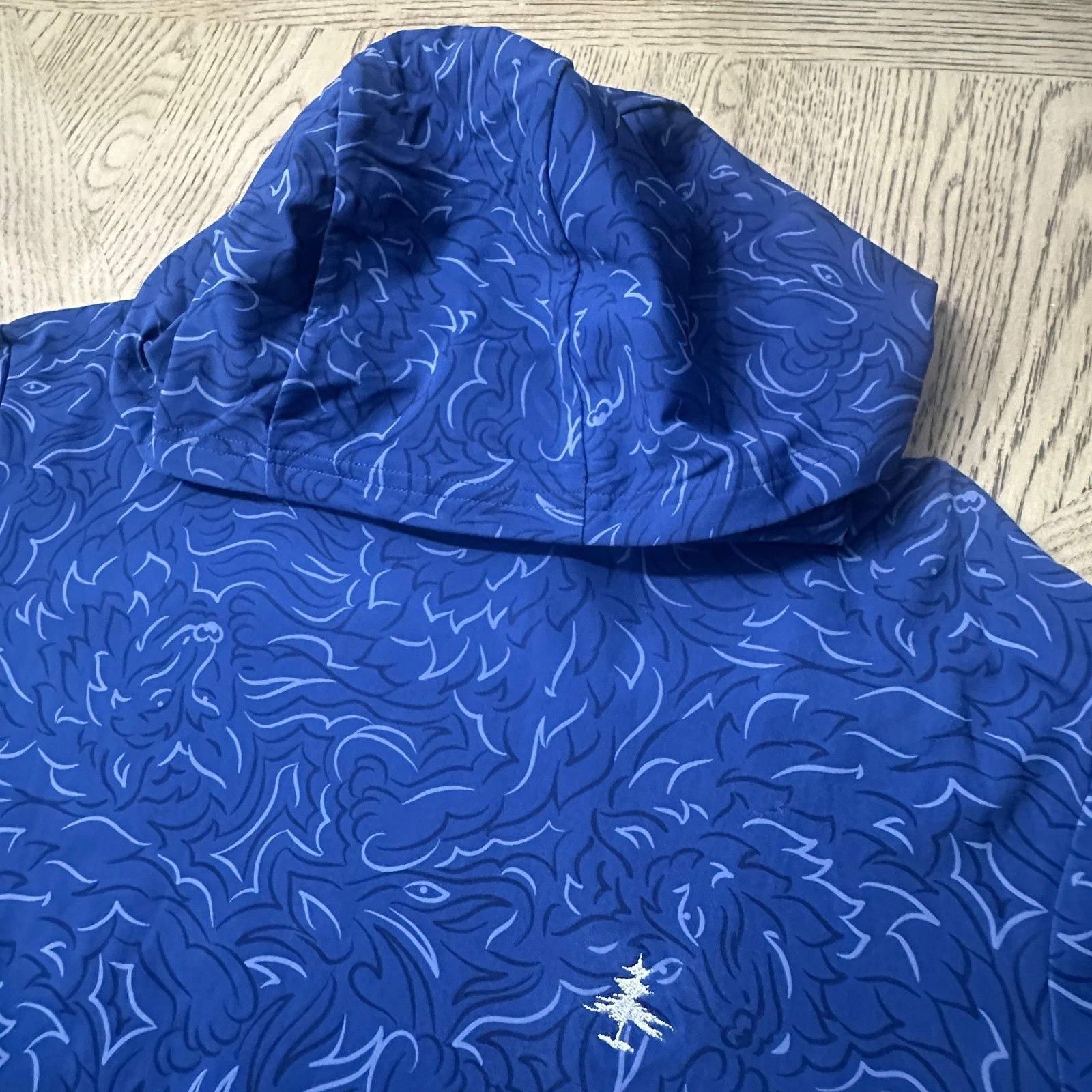 Greyson Den of Thieves Cokato Hoodie Blue Print SIZE M 00497-MB3